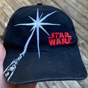 Vintage 1996 Star Wars Embroidered Baseball Hat Cap Black Red